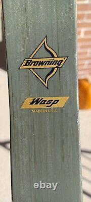 Vintage BROWNING Archery WASP LH Recurve Hunting Bow & String, 40#56AMO, VG