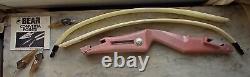 Vintage Bear Archery 76er, Take-Down Bow, Cream & Salmon Color