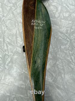 Vintage Bear Archery Grizzly Left Hand Recurve Bow Grayling MI 58 40# 1970s