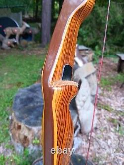 Vintage Bear Archery Grizzly recurve 1965 43# Zebrawood