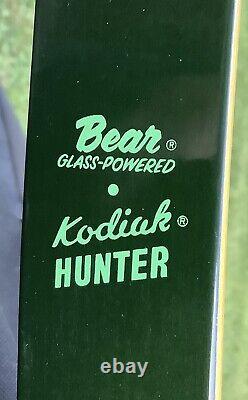 Vintage Bear Archery Kodiak HUNTER Glass Powered Recurve Bow 45# 60 1970's RH