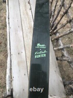 Vintage Bear Archery Kodiak Hunter Recurve Bow 50# AMO 60 Left Handed