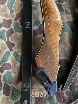 Vintage Bear Archery Kodiak Takedown C Handle, 52# Dimpled Limbs, Recurve Bow