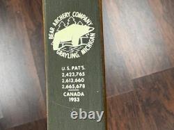 Vintage Bear Archery Little Bear Recurve Bow Grayling Michigan Missing parts