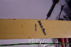 Vintage Bear Archery White Bear AMO 62 Recurve Bow 25/30# WB-03836