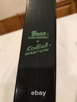 Vintage Bear Glass Powered Kodiak Magnum Recurve Bow 45# BOW AMO-52 RH
