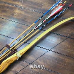 Vintage Bear Glass Powered Polar Hunter Recurve 4M49 66 43# Bow With Quiver Bows