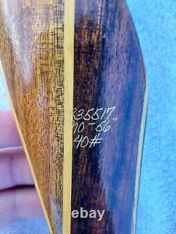 Vintage Bear Grizzly 56 Inch 40# Recurve Bow Left Hand