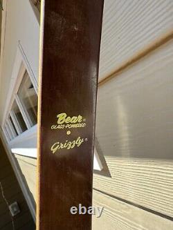 Vintage Bear Grizzly Right Hand Draw Recurve Bow 58 APO 60#