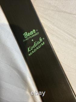 Vintage Bear Kodiak Magnum Glass Powered Recurve Bow 52 53# MINTY