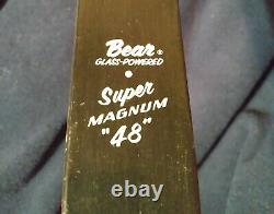 Vintage Bear Super Magnum 48 Custom Right-Handed 53# Draw Recurve Bow Circa 1970