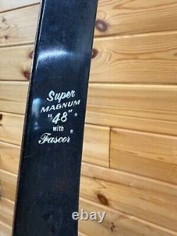 Vintage Bear Super Magnum 48 Recurve Bow RH 50# Lb black red stripe Fascor
