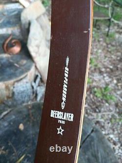 Vintage Ben Pearson Archery Deerslayer recurve XX50# Zebrawood