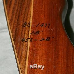 Vintage Ben Pearson Bp-h70 Recurve Bow 45# 28 Draw 58 Nice Condition Rh