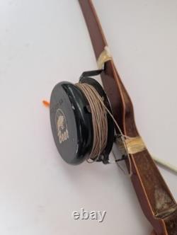 Vintage Ben Pearson Collegian Recurve Bow 713-60 40# 60 W Bear Bowfishing Reel