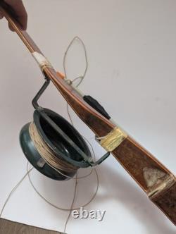 Vintage Ben Pearson Collegian Recurve Bow 713-60 40# 60 W Bear Bowfishing Reel