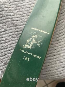 Vintage Ben Pearson Hunter 709 Green Recurve Bow 58 x50#-28 LH Draw