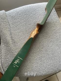 Vintage Ben Pearson Hunter 709 Green Recurve Bow 58 x50#-28 LH Draw