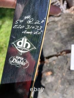 Vintage Damon Howatt Archery Super Diablo recurve 50# Collector's