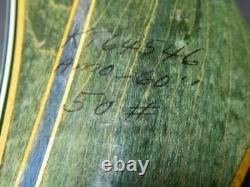 Vintage FRED BEAR KODIAK HUNTER 50# Green Recurve 60 RH Bow Raised Button