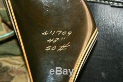 Vintage FRED BEAR SUPER MAGNUM 48 RECURVE BOW LEFT HAND 50 Pound WithCASE & ARROWS