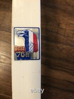Vintage Fred Bear 76er Take Down Recurve Archery Bow White and Red Eagle