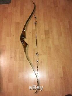 Vintage Fred Bear Archery Kodiak Hunter 53# 58 Rh Recurve Bow No Holes