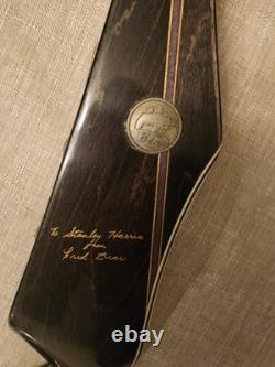 Vintage Fred Bear Archery Super Kodiak AUTOGRAPHD Recurve Bow RH 60 65# with Coin