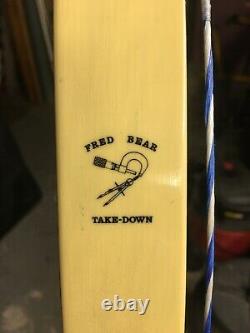 Vintage Fred Bear Bow With C Riser, Take Down Excellent Shape With Extras