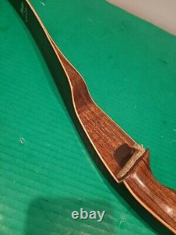 Vintage Fred Bear Grizzly Wood Recurve Bow AMO 56 48# RH Grayling MI 9R17386