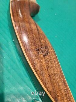 Vintage Fred Bear Grizzly Wood Recurve Bow AMO 56 48# RH Grayling MI 9R17386