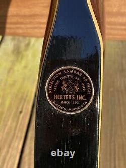Vintage Herters Perfection Sambar 66 inch Recurve Bow LH 41# Beautiful Rare