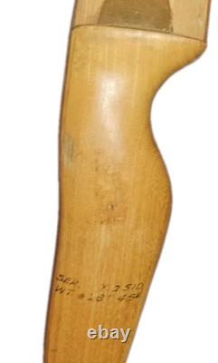 Vintage Panther Archery RH Black Panther Recurve Bow 45# AMO 28 SER. Y-2510 28