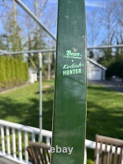 Vintage RH Bear Kodiak Hunter Recurve 40# Green w Blue Stripe hunting bow