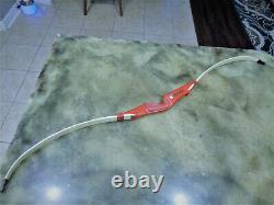 Vintage Rare Fred Bear 76er Take Down Recurve Archery Bow White and Red Eagle