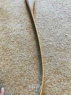 Vintage Recurve Bow Brown Bear 58/35 Lb Wood Archery