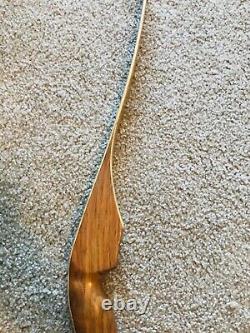 Vintage Recurve Bow Brown Bear 58/35 Lb Wood Archery