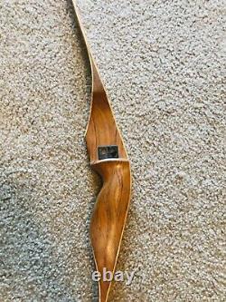 Vintage Recurve Bow Brown Bear 58/35 Lb Wood Archery