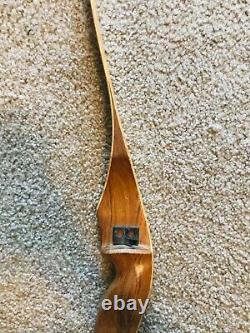 Vintage Recurve Bow Brown Bear 58/35 Lb Wood Archery