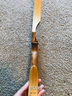 Vintage Recurve Bow Brown Bear 58/35 Lb Wood Archery