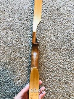 Vintage Recurve Bow Brown Bear 58/35 Lb Wood Archery