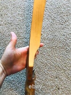 Vintage Recurve Bow Brown Bear 58/35 Lb Wood Archery