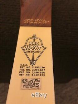 Vintage Recurve Bow Pro Hoyt Medalist, LH, 69, 35 lbs, Target bow, longbow, bow