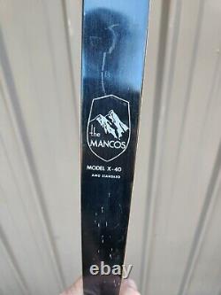 Vintage Shakespeare The MANCOS Model X-40 Recurve Wood Bow 58 #40 Archery Arrow