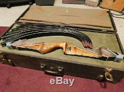 Vintage Signature Fred Bear Archery Takedown Recurve Bow with case