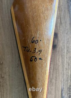 Vintage Stemmler Archery Turk Recurve Bow RH 50# @28 60 Traditional Collectors