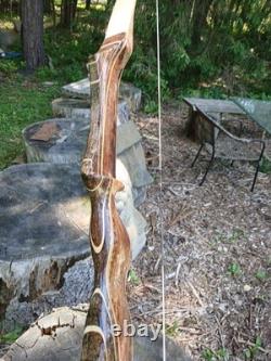 Vintage Wing Archery Presentation recurve 38# refinished in brindle 1963-64