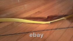 Vntg Hoyt Xpert Recurve Bow 64 RH 39# Black and Tan Hunting