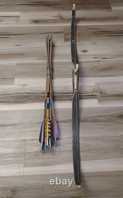 Vtg BEAR Glassed Powered Kodiak Magnum Recurve Bow AMO 52 45X# 9U11122 -Arrows