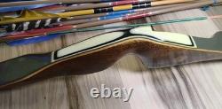 Vtg BEAR Glassed Powered Kodiak Magnum Recurve Bow AMO 52 45X# 9U11122 -Arrows Vtg BEAR Glassed Powered Kodiak Magnum Recurve Bow AMO 52 45X# 9U11122 -Arrows